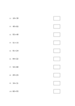 2桁＋2桁の足し算(10問)