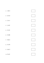 1桁×2桁のかけ算(10問)