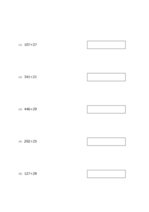 あまりのある割り算(5問)